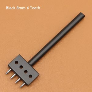 ALLLUCK 1Pcs 2/4/6 Răng Dụng cụ đục lỗ da Sách hướng dẫn 4/5/6/8mm Dụng cụ đục lỗ Thép Bộ khuôn đột tròn