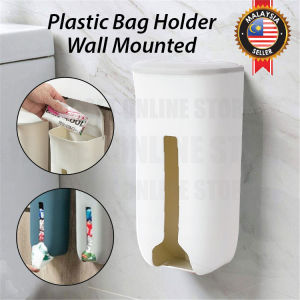 Plastic Bag Holder Dispenser Wall Mounted Storage Organizer Grocery Trash Bag / Bekas Simpan Beg Plastik