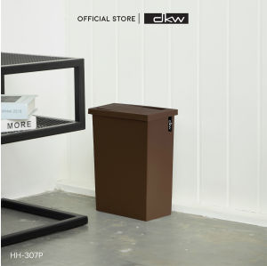 DKW HH-307P ถังขยะเหลี่ยมฝาสวิง Slim (8 ลิตร) (มี 4 สี) ถังขยะอึด สวย ทน Slim swing bin