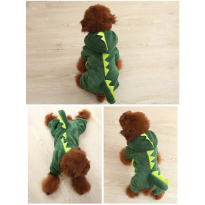 Con Chó Quần Áo Khủng Long Cross Stitch Đội Mũ Trùm Đầu Áo Len Chó Dog Trang Phục Pet Quần Áo Dễ Thương