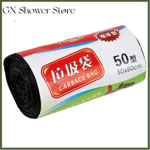 [GN Store] 1Rolls 50x60cm Garbage Bags Single Color Thick Convenient Environmental Plastic Trash Bags Disposable Plastic Bag Black Garbage