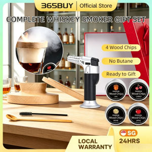 [SG] Whiskey Smoker Kit No Butane No gas Torch Cocktail Infuser 4 Wood Chips