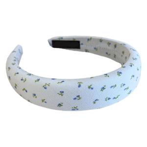 Soft Blue Checkered Hair Band With Adjustable Sponge Padding Sweet Bows Everyday Hair Accessories For Teens Women Girls