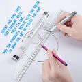 ROLLS120 Rolling Ruler Versatile 12-Inch Measuring and Drafting Tool for Squares Angles Parallel Line Drawing Roller Ruler, Rolling Parallel Ruler. 