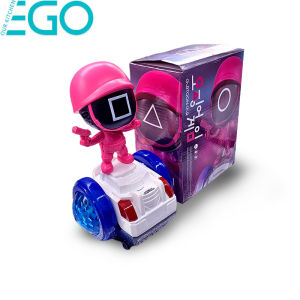 Squid Game Pink Soldier Balance Bump n Action Car 3D Light Ball Toy Party Growing Light Sound Effect