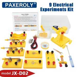 9 Physics Electrical Experiments Set Student Electric Circuit Kit Lab Teaching Aids Hand Generator Electromagnet Kid Science Toy
