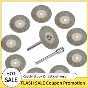 🚗🛵 12Pcs 22Mm Kim Cương Cắt Đĩa 3Mm Mài Bánh Xe Trục Để Cắt Kim Loại Công Cụ Quay Điện Máy Xay Các Bộ Phận