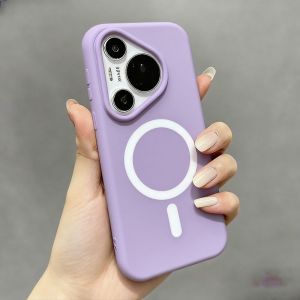 Wireless Charging Magnetic Shockproof Soft Case for huawei P60 Pro Art Pura 70 Pro Ulitra Mate 50 Pro Magnetic Charge Cover