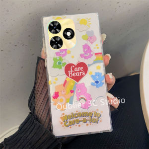 Ốp Lưng Điện Thoại Infinix Hot 40i 40 Pro Smart 8 HD Tecno Spark 20 Pro 20C Vỏ Thiết Kế Mới Nóng Bỏng Phim Hoạt Hình Dễ Thương Đám Mây Cầu Vồng Chăm Sóc Gấu Silicone Trong Suốt Mềm Case 2024