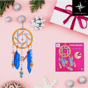 Fuse Hama Perler Beads La Ban Collection Wind Chime Red 5mm 4 Colors with Pegboards Tweezers and Ironing Papers (reusable) Ideal Perfect Gift For Birthday Christmas and Party for 5 6 7 8 9 10 11 12 Years Old