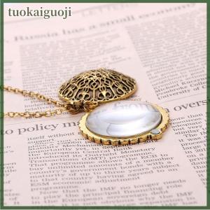 tuokaiguoji จี้สร้อยคอสไตล์วินเทจแว่นขยายโลหะสำหรับเป็นของขวัญคุณย่า
