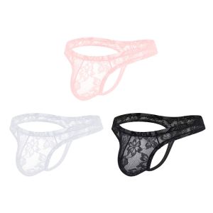 CMENIN ADANNU 3Pcs Fashion Nylon Men Underwear Jockstrap Panties Comfortable Tanga Mens Thong and G String Man Underpants Clothes Mens Lace Underwear AD423