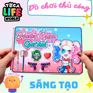 Học liệu bóc dán Toca Life World ngôi nhà búp bê giấy Harley Quinn sáng tạo TA26
