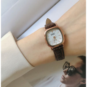 Jam Tangan Wanita Import Grosir Murah Warna Simple Fashion 03 Persegi Elegan Tahan Lama Kekinian
