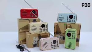 Wireless Bluetooth Speaker Stereo with Multi-band Radio HIFI Sound Support BT USB Drive TF Card Vintage Portable Sound