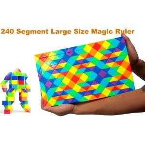3D Puzzle Big Magic Snake Ruler Cube 84-240 Segments Fidget Toys Transformable Cube Kid Education Toys Cubo Magico Toys for Kid2026