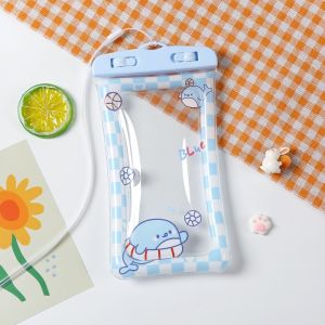 Cartoon Waterproof Phone Case Seal Universal Transparent Cellphone Case Pouch Dry Bags Airbag Waterproof Pouch Inflatable Phone Bag  Beach Phone Protector