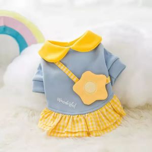 Baju anjing dan baju kucing dress gaun hewan anabul asesoris tas wortel bunga