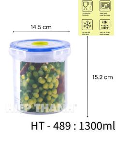 Hộp Thực Phẩm Tròn Superlock khóa kín hộp Nhựa Hiệp Thành Đựng Thức Ăn AN TOÀN Lò Vi Sóng