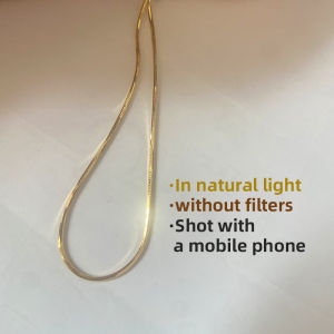 S925 Silver 14K Gold Plated Thin Snake Chain Necklace Minimalist Dainty Choker for Women Everyday Fashion Jewelry Gift