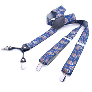 Fashion Adjustable Black Leather Suspenders Braces Mens Belt Strap Y Style 4 Clips Trousers Suspensorio Father Gifts h260606