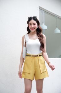 SKy กางเกงขาสั้น เนื้อผ้าโซดานุ่ม กระเป๋าคาโก้หน้ากล่อง เนื้อนุ่มใส่สบายไม่ร้อน สีไม่ตก