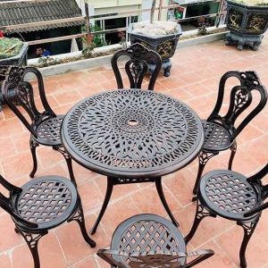 Bộ Bàn Ghế Sân Vườn Nhôm Đúc Cao Cấp D90 - Bàn Ghế Ngoài Trời Đẹp Nhập Khẩu