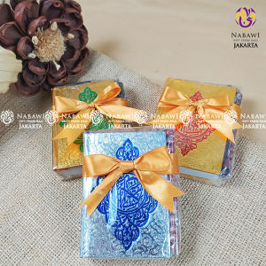 Al Quran Saku Free Tasbih Cover Emas dan Silver Quran Travelling Kecil Mini