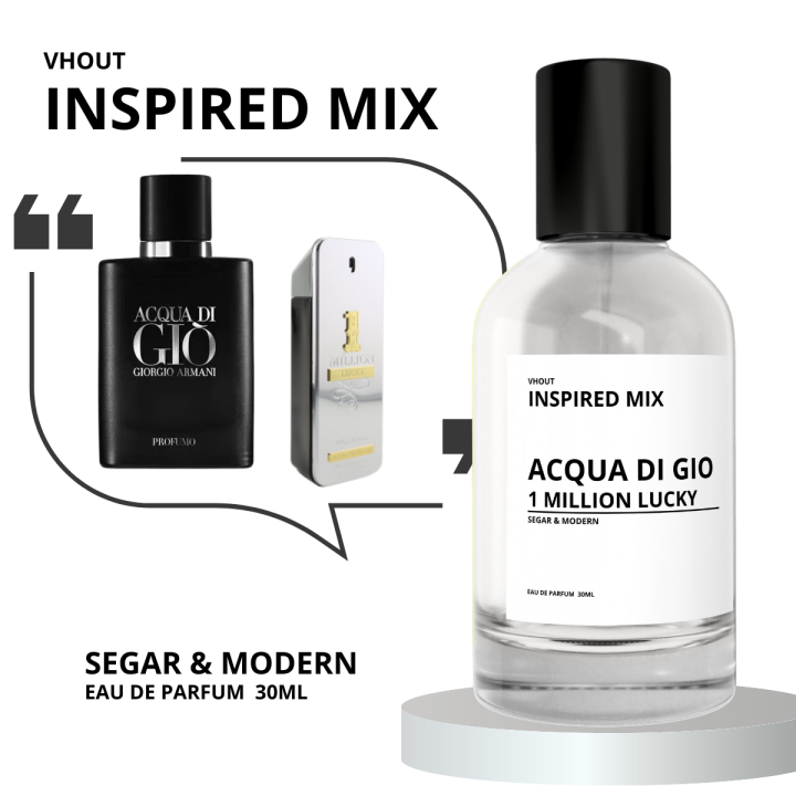 Parfum Pria VHOUT Inspired Mix Acqua Di Gio Million Lucky 30ml