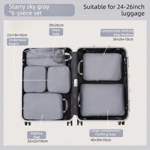 Sacesr Compressible Storage Bags Large Capacity Foldable Clothes Organizer Bags Household Wardrobe Business Trip Travel Necessities 5B9Z4