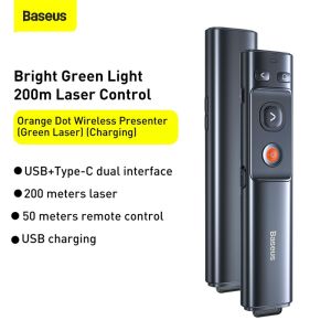Baseus Bút Trình Chiếu Không Dây Bút Trình Chiếu Hồng Ngoại Điều Khiển Từ Xa 2.4GHz Thông Dụng Cho Máy Chiếu Powerpoint PPT Slide