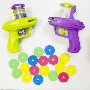 Soft Round Bullet Shooting Toys For KidsMini Flying Disc Shooting ToySoft Bullet Parent-Child Outdoor Toy