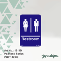 Male/Female Restroom Sign Public Toilet Door Sign Bathroom Indoor Signage Acrylic Signage with double adhesive tape -  6.0" x 9.0" x 1.5mm - Jay C. Designs - 1911. 