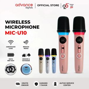Advance MIC-208 Profesional 2 Mic Wireless Microphone Karoke Mic Duet | Double Mic wireless Advance MIC 208 Tanpa Kabel