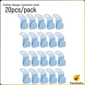 Naukaha【Ready in Stock】 20pcs/pack Clothes Hanger Connector Hooks Space Saving Wardrobe Closet Storage Holder Rack