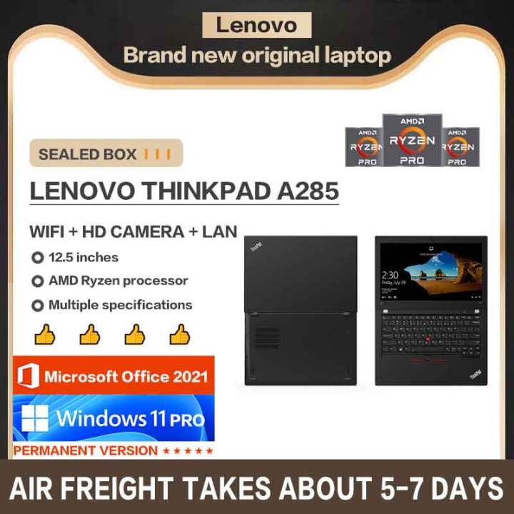 【Lenovo Laptop】ThinkPad A285/AMD Ryzen Pro 2500U/Four Core/Eight  FHD/DDR4 2400MHz 8G 16GB RAM/256GB 512GB SSD/AMD Radeon RX  Vega