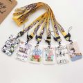 NFYKY Portable Credit ID Card Snoopy Meal Card Lanyard Card Case Snoopy Card Holder Cartoon Card Cover. 