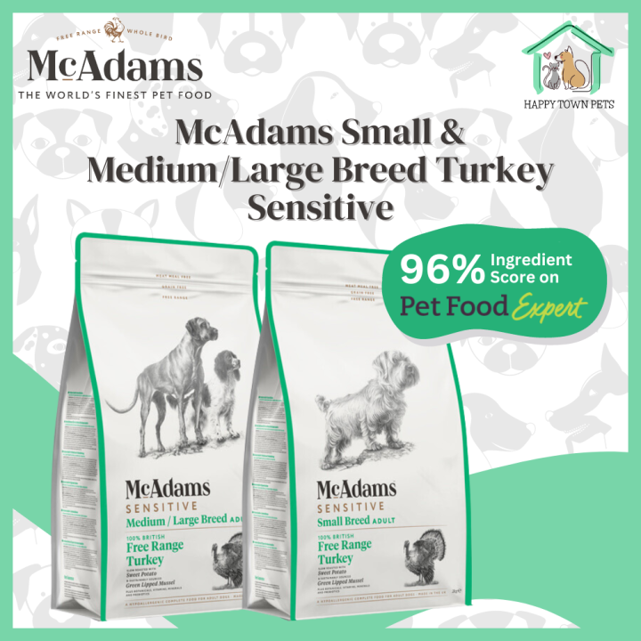 McAdams UK Dry Dog Food Turkey Small / Medium / Large Breed For