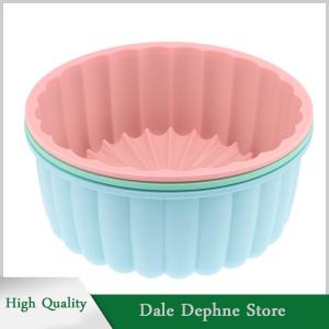 [Dale Dephne] แม่พิมพ์เค้กซิลิโคนกลม6นิ้วถาดอบเค้กชาร์ล็อตต์แบบไม่ติดซิลิโคนแม่พิมพ์เค้กสำหรับพายสตรอเบอร์รี่ชอร์ตเค้กทาร์ตขนาด6นิ้ว