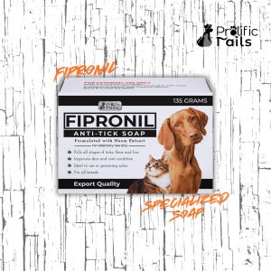 Prolific Tails Fipronil Anti-tick Soap formulated with Neem Extract 135grams for Cats & Dogs