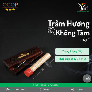 Trầm Hương Không Tăm Sao Việt Loại 1 - 20 gram - 80 Cây - Thời Gian Cháy 1 Tiếng Trầm Cao Tuổi