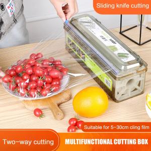 Cling Wrap Dispenser Cling Film Cutter Cling Film Cutting Plastic Box Cling Wrap Cutter Wrap Holder Cutter Cutter Cling Cutting With Slide Wrap Wrap Box Cling I9A9