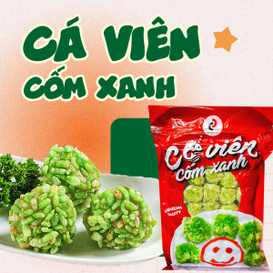 Cá Viên Cốm Xanh Gói 500gr Thương hiệu Đen Đỏ