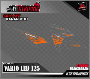 Striping Sticker Motor Vario 125 150 LED Semifull Transparan Motif Racing Variasi Vario led LE239