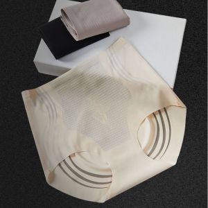 Women's Summer Liquid Triangle Antibacterial High Waisted Tummy Tightening Panties