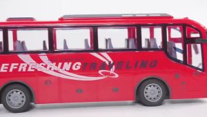 (tặng pin) Xe Buýt Xe Ô Tô Mô Phỏng Điều Khiển Từ Xa Chuyển Phát Nhanh Xe Cứu Hỏa Động Cơ Đồ Chơi Trẻ Em Có Đèn Xe Buýt Mô Hình Cho Bé Trai Đồ Chơi