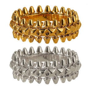 Simple Rings Adjustable Fashion Opening Rings Stainless Steel Texture Round Rings Suitable for Wedding and Party