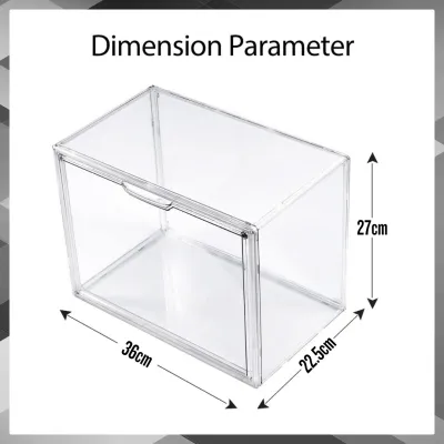 Acrylic Clear Resemble Bag Display Box Stackable Magnetic Door Toy Shoe Action Figures Storage Case Miniature Stand Organizer TH