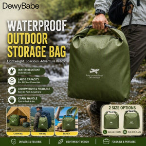 DewyBabe Waterproof Oxford Cloth Storage Bag Foldable Large Capacity Carry Handle Camping Hiking Travel