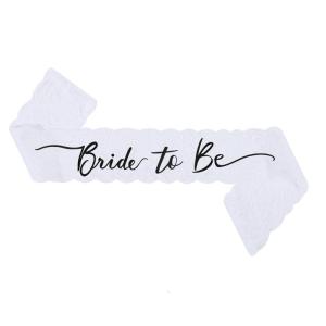 Lace Bride Sash For Bridal Shower Rehearsal Dinner And Wedding Ceremony Photography Lace Stole Shoulder Strap for Bride